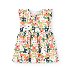 Vestido Saten  Estampado Flores