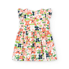 Vestido Saten  Estampado Flores