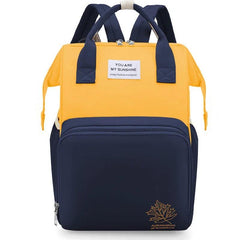 Pañalera Morral Combinada Detalle Hoja Navy