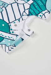 Pelele Estampado Animales Tigre Verde Blanco Boboli detalle
