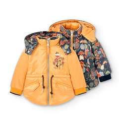 Chaqueta Doble Faz Estampado Gris-Amarillo