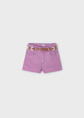 Short Con Cinturon Lila