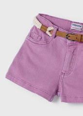 Short Con Cinturon Lila