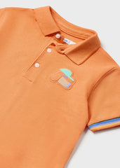 Polo Estampado Smile Naranja Mayoral Botones