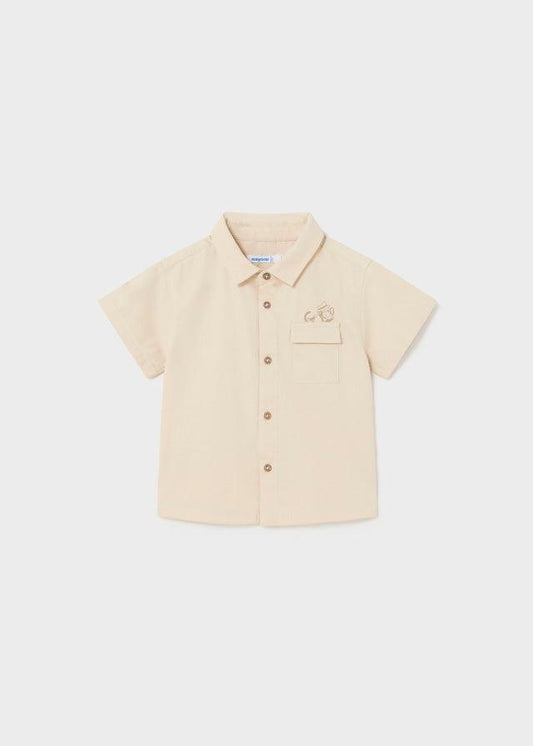 Camisa Bolsillo Mono Crema Mayoral