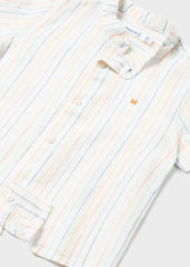 Camisa Cuello Mao Lino Rayas Mayoral Botones