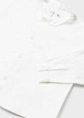 Camisa Manga Larga Lino Blanca