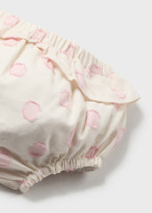 Conjunto Blusa Con Panty Puntos Rosa