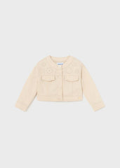 Chaqueta Flores Beige