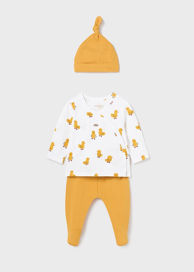 Conjunto 3 Piezas Pantalón Estampado Pollito Mayoral