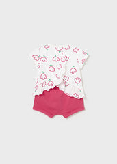 Conjunto 2 Piezas Short Fucsia