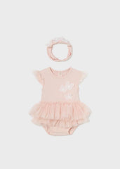 Body Tutu Con Diadema Rosa