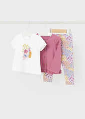 Conjunto 3 Piezas Leggings Flores