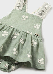 Conjunto Body Peto Flores Verde