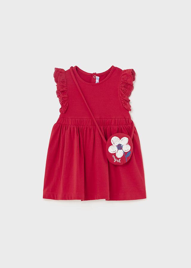 Vestido Con Bolso Flor Rojo Mayoral