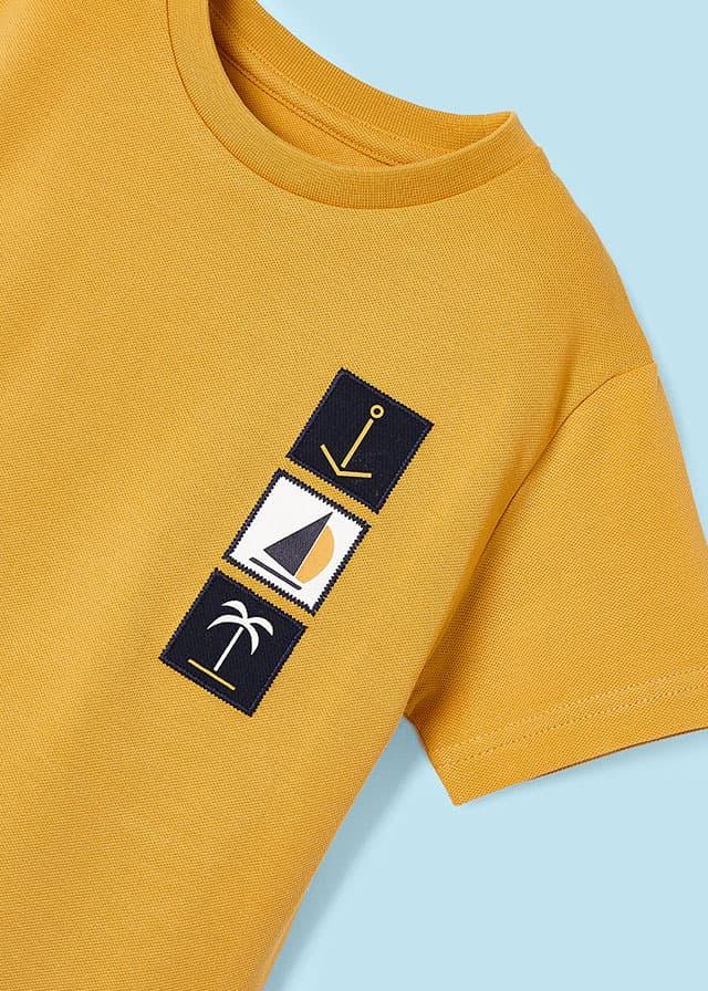 Camiseta Detalle Barco Mostaza Mayoral Detalles