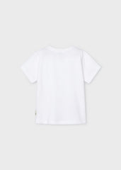 Camiseta Estampado Relieve Blanco