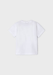 Camiseta Estampado Malla Blanco