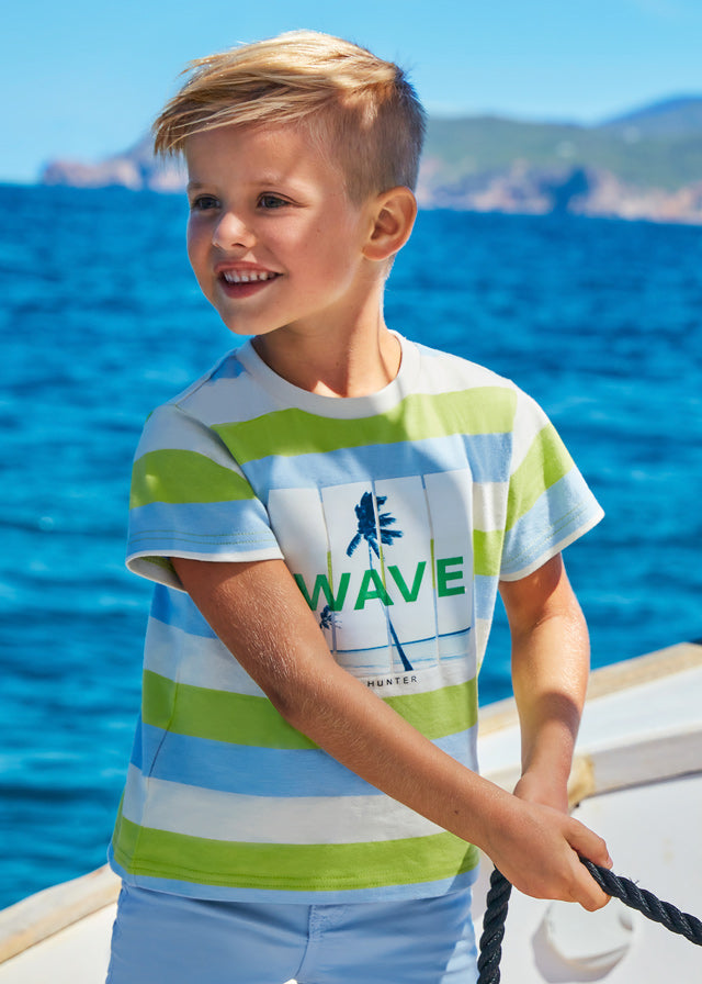 Camiseta Wave Rayas Verde Mayoral