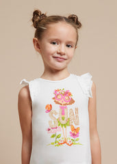 Blusa Estampada Muñeca Sun Crudo Mayoral Niña