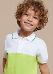 Polo Wave Combinado Verde Mayoral Niño