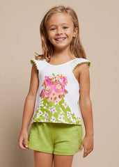 Conjunto Short Muñeca Verde