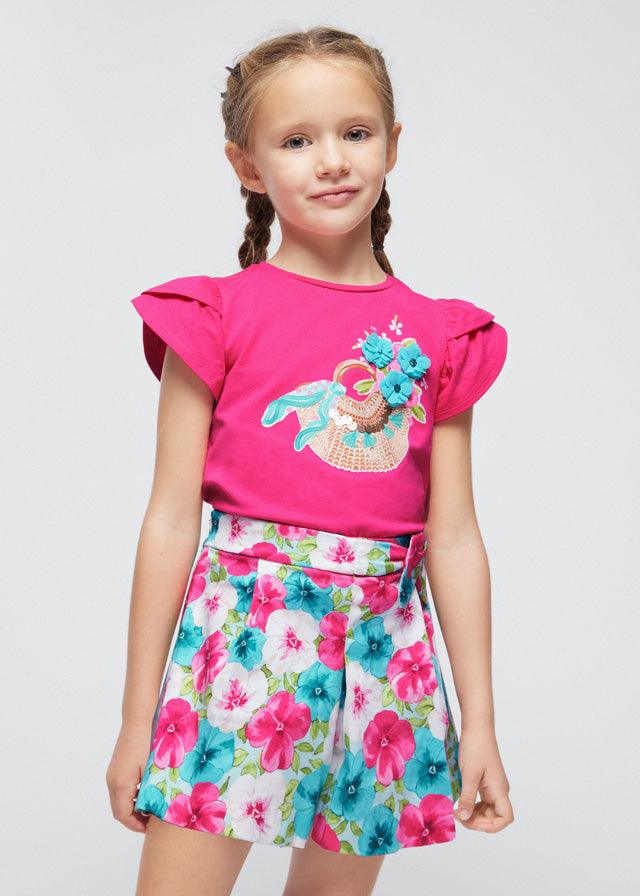 Short Prenses Estampado Flores Azul Mayoral