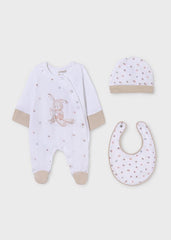 Conjunto 3 Piezas Pijama Conejo Beige