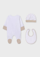 Conjunto 3 Piezas Pijama Conejo Beige