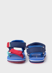 Sandalia Tiras Combinada Azul