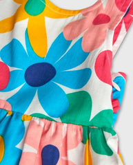 Vestido Estampado Flores Boboli Detalle
