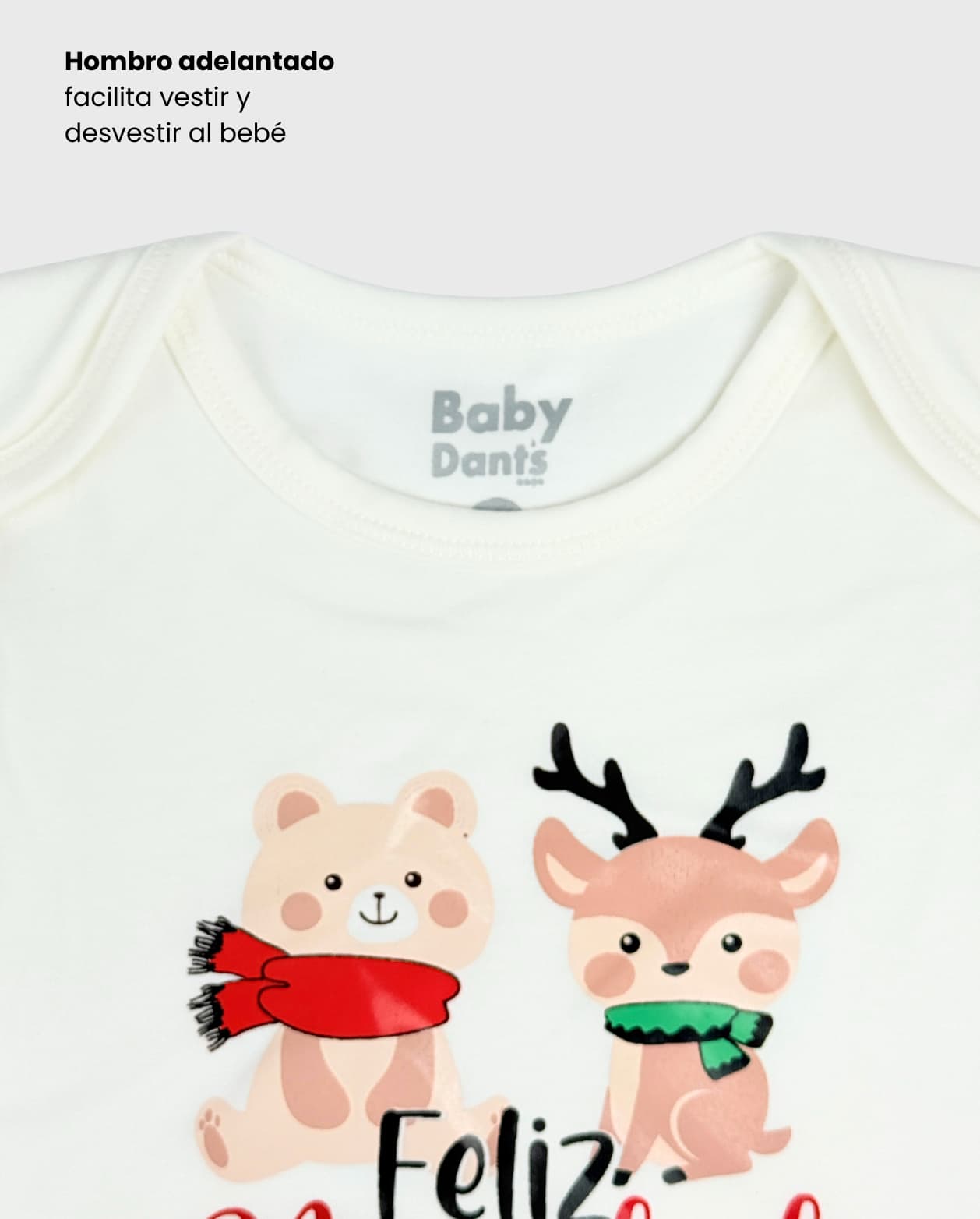 Body Manga Larga Venado Feliz Navidad