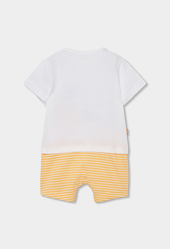 Pelele Bordado Combinado Cangrejo Amarillo Boboli 