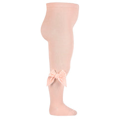 Medias leotardo lisas con lazo rosa Cóndor bebé