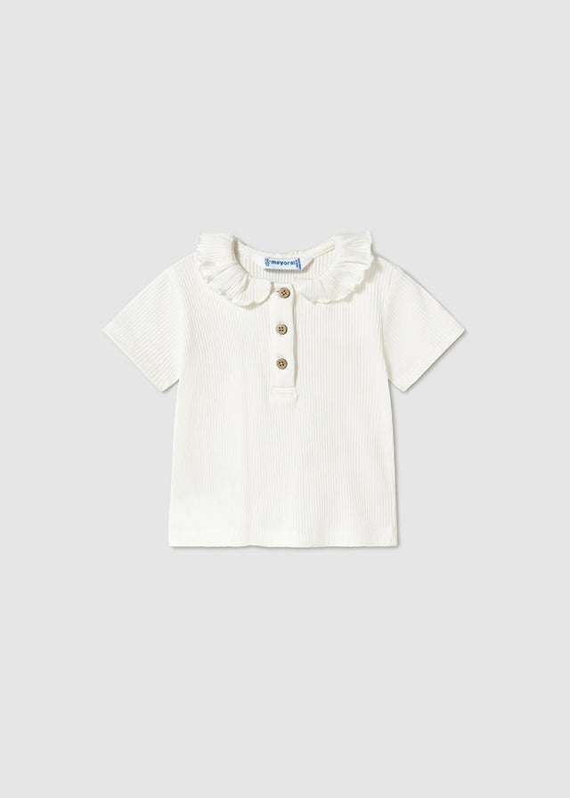 Blusa Cuello Volante Blanco Mayoral