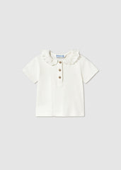 Blusa Cuello Volante Blanco Mayoral