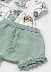 Conjunto Panty Tricot Verde Mayoral detalle