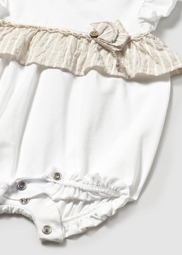 Pelele Detalle Rayas Blanco Mayoral botones