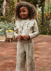 Pantalón Lino Brillos Beige Mayoral