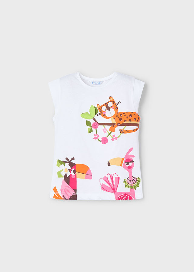 Conjunto 3 Piezas Tigre Rosa Mayoral camiseta