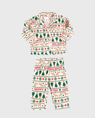 Pijama Manga Larga Estampado Árbol Navidad