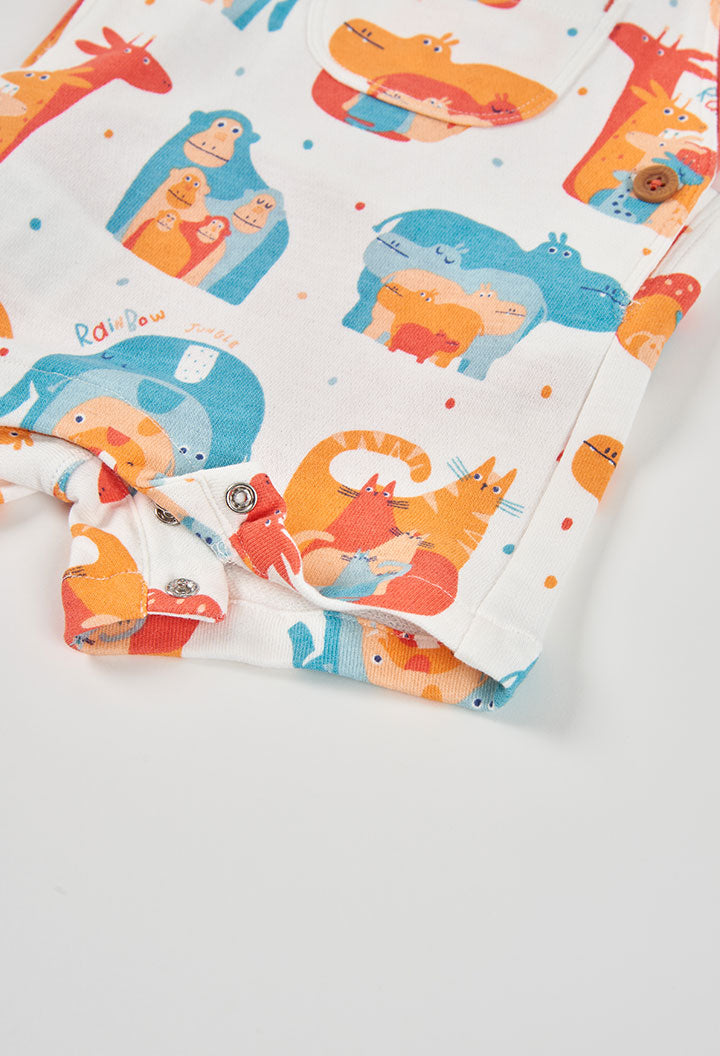 Conjunto Overol Bolsillo Jungla Naranja Boboli detalle