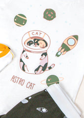 Pijama Manga Corta Cat Astronauta Colores Surtidos