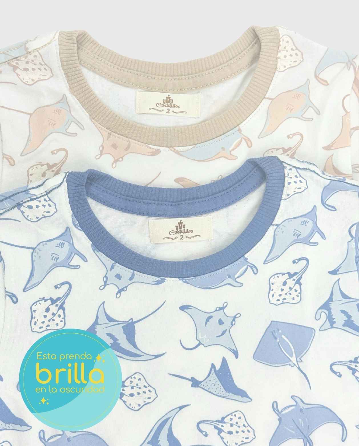 Pijama Pantalon Animales del Mar Detalles