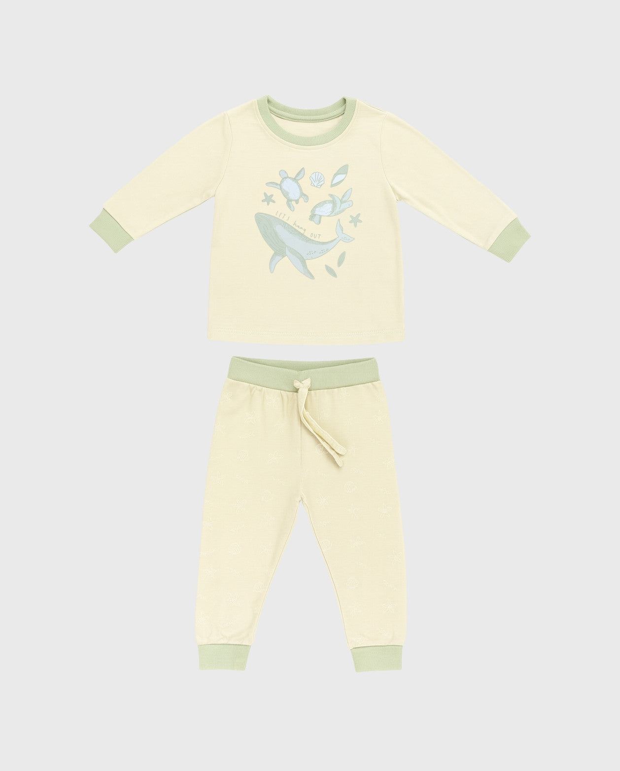 Pijama Pantalon Estampado Ballena Verde