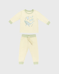 Pijama Pantalon Estampado Ballena Verde