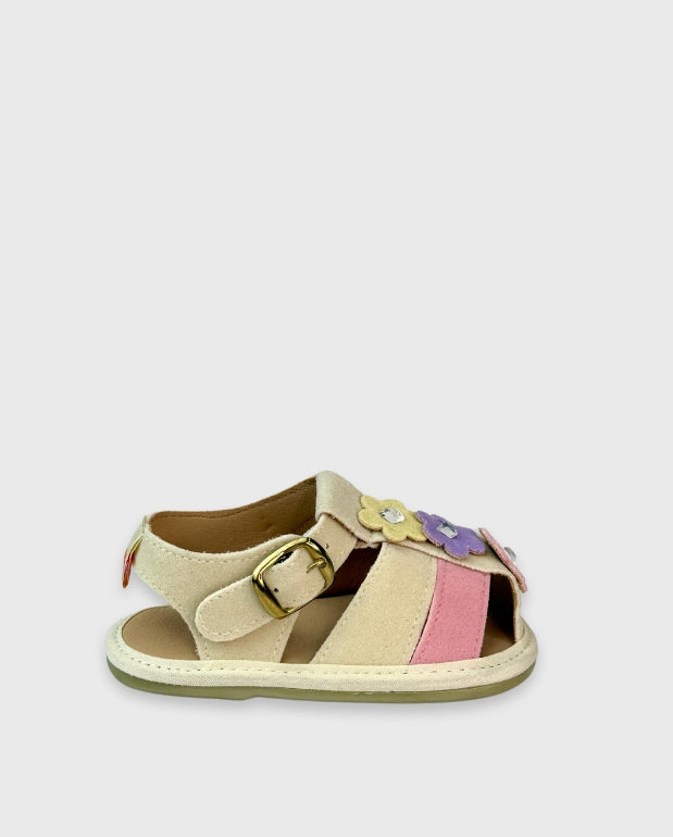 Sandalias Bebé Niña Combinada Flores Melosos Verano