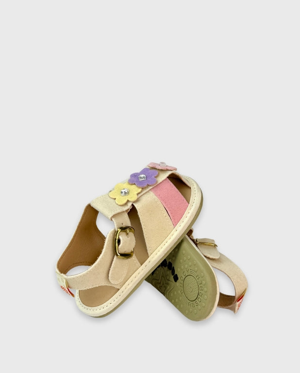 Sandalias Bebé Niña Combinada Flores Melosos Fashion