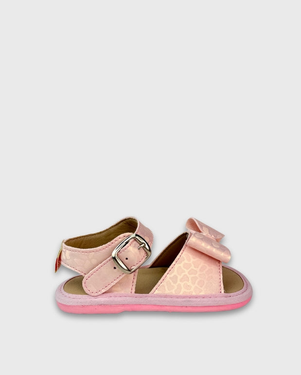 Sandalias Moño Animal Print Rosa Melosos Pink