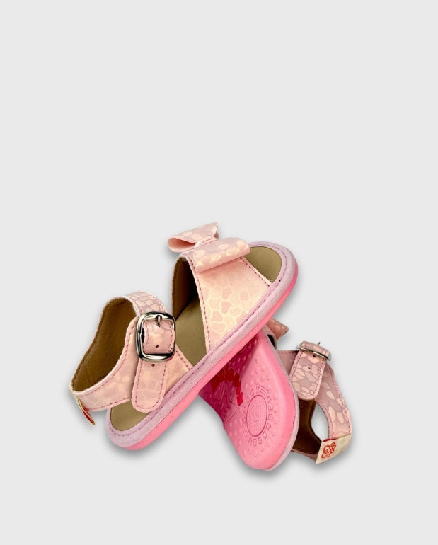 Sandalias Moño Animal Print Rosa Melosos Fashion